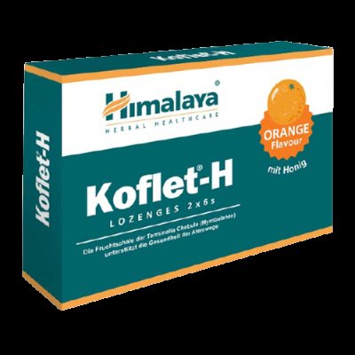 Himalaya Herbals Koflet-H Orange pastilky s medem 12 ks