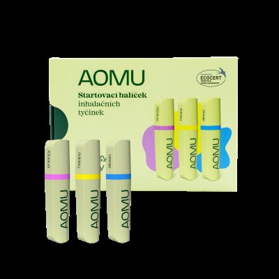 AOMU Startovací balíček inhalačních tyčinek Happy, Sleep, Energy