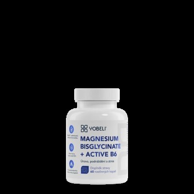 LOBEY Yobeli Hořčík bisglycinát a vitamín B6, 60 kapslí