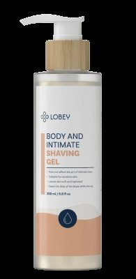 LOBEY Gel na holení pro tělo a intimní partie 200 ml