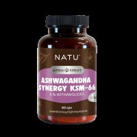 NATU Natural Extract, Ashwagandha extrakt KSM-66 (5% withanolidů) s piperinem 90 kapslí