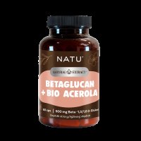 NATU Natural Extract, BetaGlukan 500 mg s BIO acerolou 60 kapslí