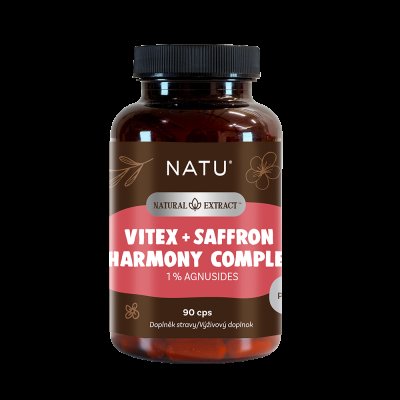 NATU Natural Extract, Drmek extrakt (1% agnusidů) se šafránem 90 kapslí