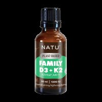 NATU Plant-Based, Family Vitamin D3+K2 (MK-7) vegan 30 ml