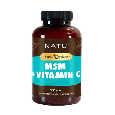 NATU Garden Fusion, MSM 1500 mg s vitaminem C 180 kapslí