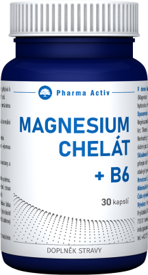PHARMA ACTIV Magnesium Chelát + B6 30 kapslí