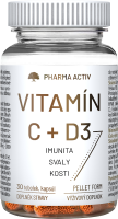 PHARMA ACTIV Vitamín C+ D3 30 tobolek