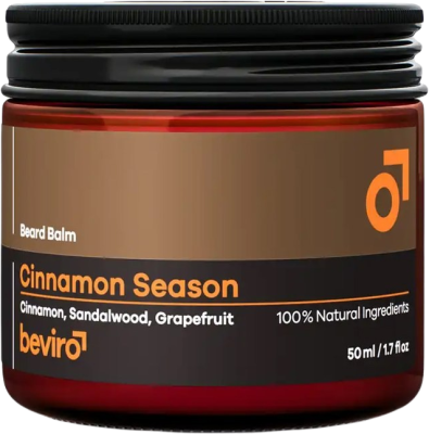 BEVIRO Vyživující balzám na vousy s vůní skořice a santalu 50 ml