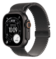 APPLE Watch Ultra 3 GPS + Cellular 49mm černý titan - černý titanový milánský tah - S