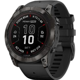 GARMIN Fenix 7X Pro - Sapphire Solar Edition, Carbon Gray DLC Titanium