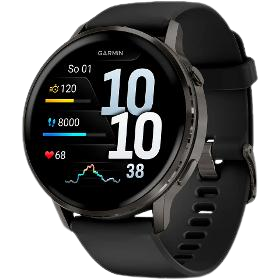 GARMIN Venu 4 slate + černý silikonový řemínek 45 mm