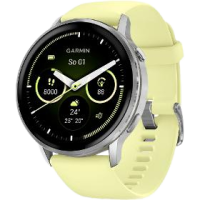 GARMIN Venu 4 stříbrný / Citron silikonový řemínek 45 mm