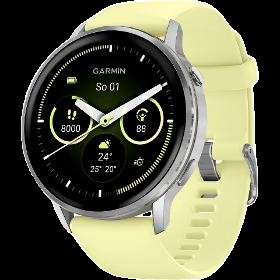 GARMIN Venu 4 stříbrný / Citron silikonový řemínek 45 mm