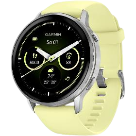 GARMIN Venu 4 stříbrný / Citron silikonový řemínek 45 mm