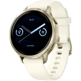 GARMIN Venu 4 se zlatým silikonovým řemínkem 41 mm