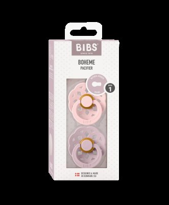 BIBS Boheme Dudlíky z přírodního kaučuku Blossom / Dusky Lilac 2 ks