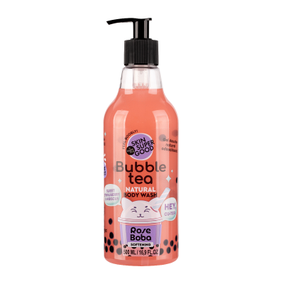 ORGANIC SHOP SKIN SUPER GOOD Bubble Tea Zjemňující sprchový gel Rose Boba 500 ml