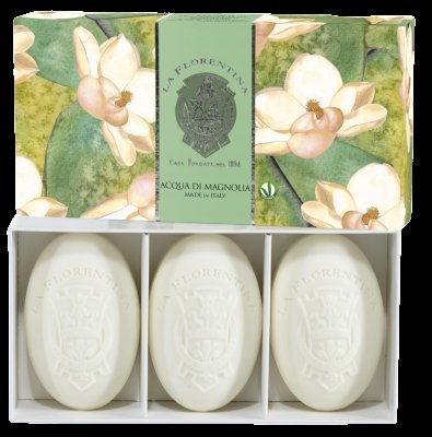 LA FLORENTINA Kazeta mýdel Aqua di Magnolia 450 g