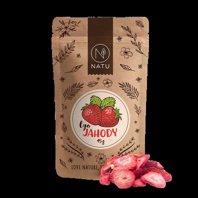 NATU Lyofilizované jahody plátky 45 g