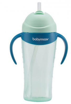 Babymoov hrníček s brčkem 300ml Azur