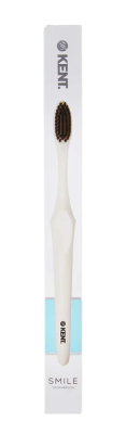 GB KENT & SONS PLC Zubní kartáček SMILE se stříbrem a dřevěným uhlím, bílý
