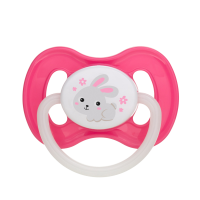CANPOL BABIES Dudlík svítící kaučukový třešinka BUNNY&COMPANY 0-6m růžový