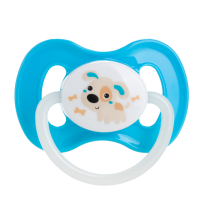 CANPOL BABIES Dudlík svítící kaučukový třešinka BUNNY&COMPANY 6-18m modrý