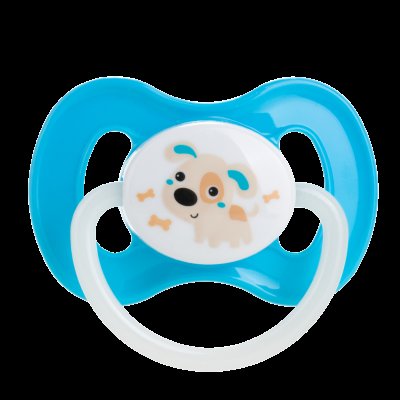 CANPOL BABIES Dudlík svítící kaučukový třešinka BUNNY&COMPANY 6-18m modrý