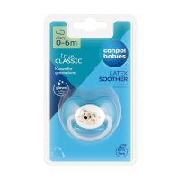CANPOL BABIES Dudlík svítící kaučukový třešinka BUNNY&COMPANY 0-6m  modrý