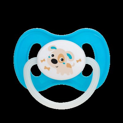 CANPOL BABIES Dudlík svítící kaučukový třešinka BUNNY&COMPANY 0-6m  modrý