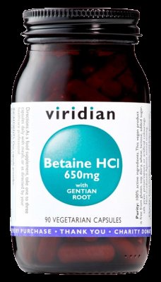 Viridian Betaine HCL 90 kapslí Viridian Betaine HCL 90 kapslí