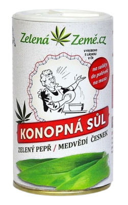 Zelená Země Konopná sůl pepř a medvědí česnek 165g