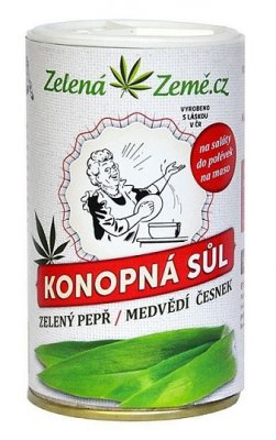 Zelená Země Konopná sůl pepř a medvědí česnek 165g