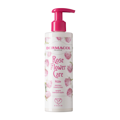 DERMACOL Flower Care mýdlo na ruce - růže 250 ml