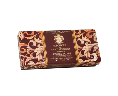 SAF FIORENTINO mýdlo Pačuli a santalové dřevo 3 x 125 g