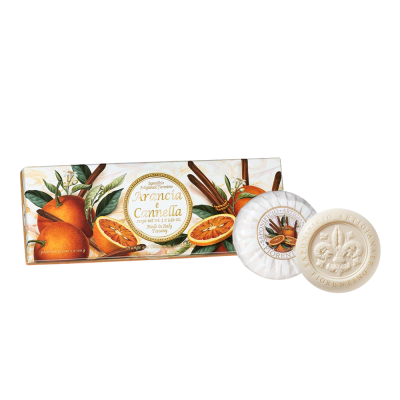 SAF FIORENTINO mýdla, Pomeranč a skořice 3 x 100 g