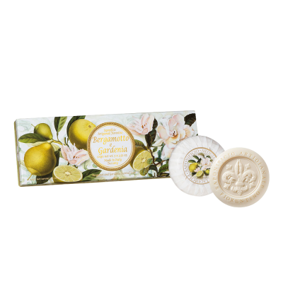 SAF FIORENTINO mýdla Bergamot a gardénie 3 x 100 g