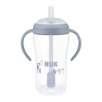 NUK láhev na učení Perfect Match brčko PENGU 260 ml