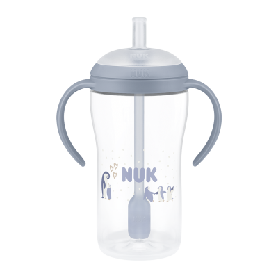 NUK láhev na učení Perfect Match brčko PENGU 260 ml