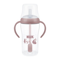 NUK láhev na učení Perfect Match brčko BEAR 260 ml