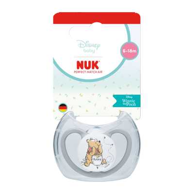 NUK dudlík Perfect Match AIR DISNEY Medvídek Pú GREY 6-18m BOX