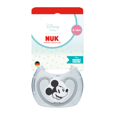 NUK dudlík Perfect Match AIR DISNEY Mickey GREY 6-18m BOX
