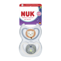 NUK Dudlík Perfect Match AIR Night LION 6-18m BOX 2 ks