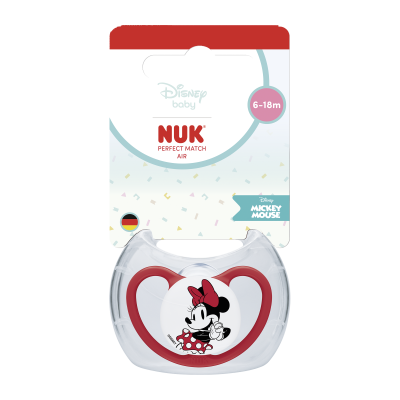 NUK Dudlík Perfect Match AIR DISNEY Mickey RED 6-18m BOX