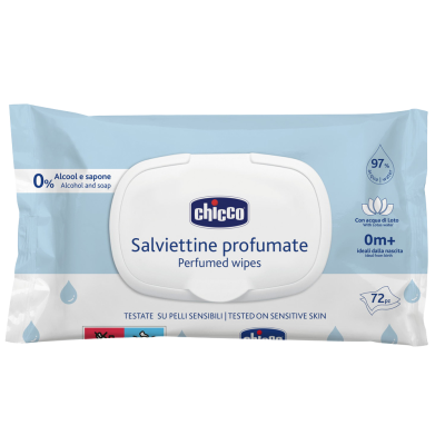 CHICCO Dětské vlhčené ubrousky jemně parfémované 72 ks