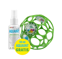 OBALL Hračka RATTLE 10 cm 0m+ seafoam + 50 ml Aquaint