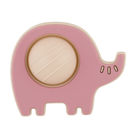 PETITE&MARS Hračka silikonová Elephant Edwin Dusty Rose 6m+