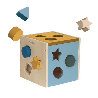 PETITE&MARS Hračka dřevěná třídící Gravity Wood of Mars 12m+ Cosmic Blue