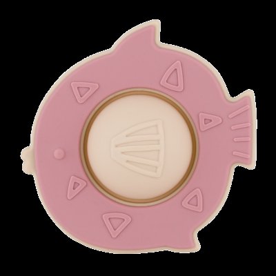PETITE&MARS Hračka silikonová Fish Fiona Dusty Rose 6m+