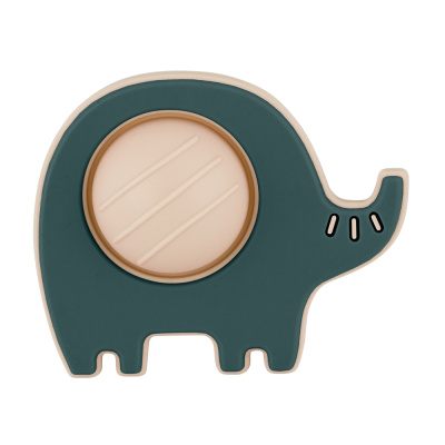 PETITE&MARS Hračka silikonová Elephant Edwin Misty Green 6m+